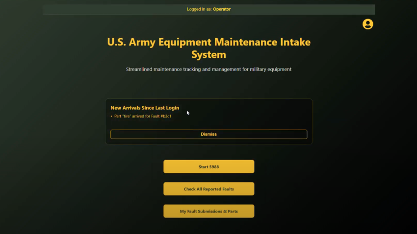 A CS Junior Design Capstone team created a new intake system for the U.S. Army to manage maintenance tasks. Photos by Jonathan Collins.