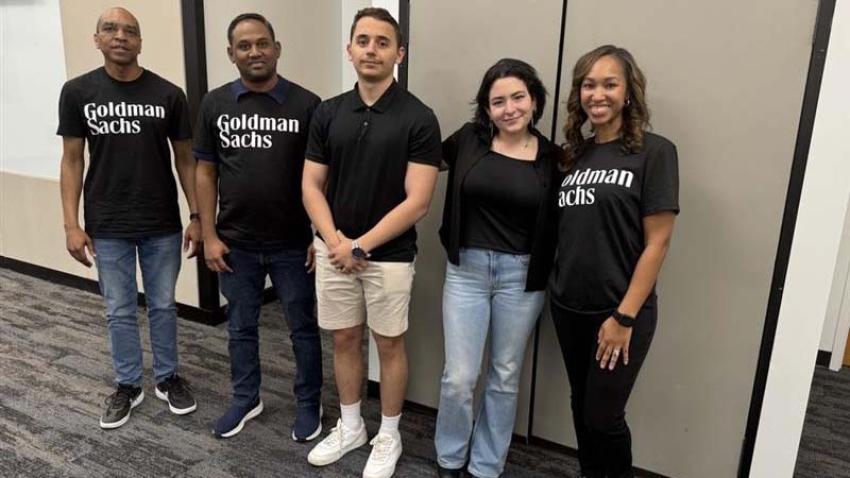 Second place in the finance track went to Goldman Sachs' team with Arban Gjyzari and Margarita Levin for their project FitFunds.