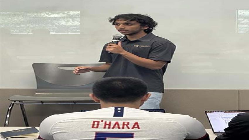 Aarush Yadav played a big part in helping plan the College's first hackathon.