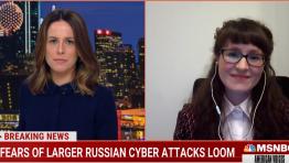 Women with brown hair on TV broadcast 