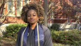 Campus photo of New alumna Amber Ephraim, 1 of 2 CS majors earning GT’s International Plan designation this semester