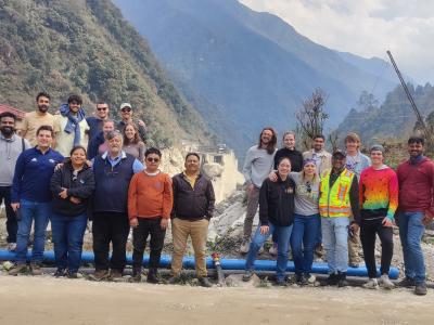 School of Civil and Environmental Engineering students captured 360 media, using Filio, to study disaster sites in India and Nepal. Photos provided by Roozbahani. 